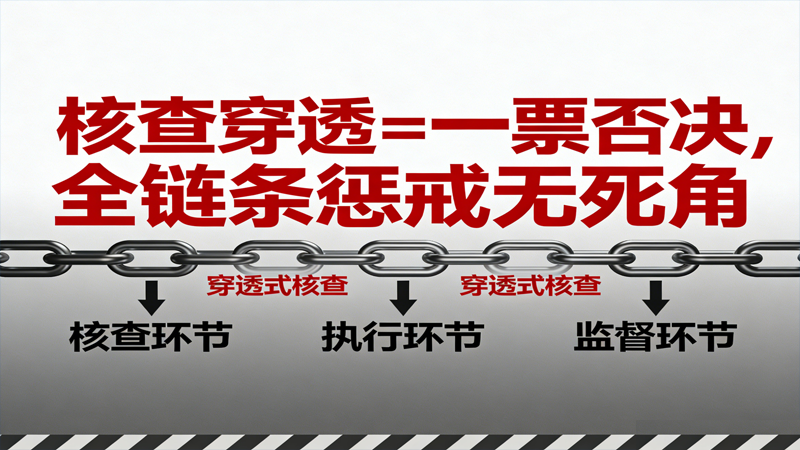 核查穿透＝一票否决，全链条惩戒无死角
