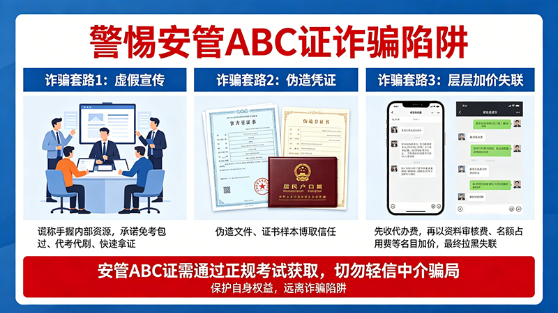 官方严正警示!安管ABC证免考包过全是骗局,考生务必警惕